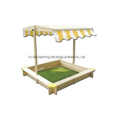 Factory Directly Supply Backyard Wooden Sandbox Outdoor Wooden Sandpit for Kid Hot Sale for Sale