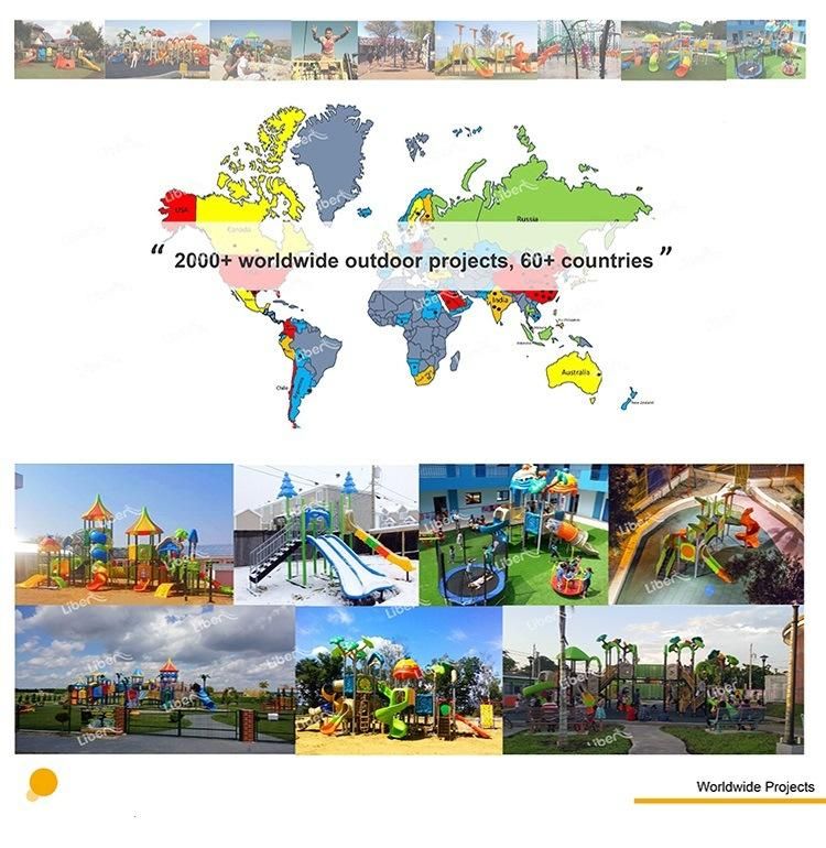 Commercial Park Children Plastic Slide Outdoor Equipment Playground