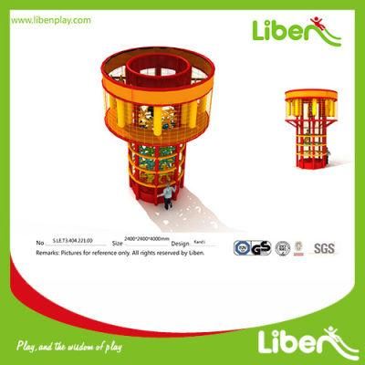 High Quality Indoor Play Round Spider Tower with Tube Slide