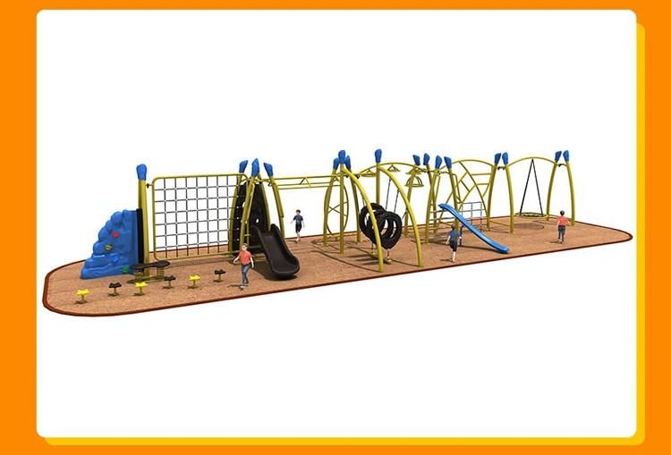 Amusement Park Fiberglass Kids Outdoor Indoor Playground Climbing with Swing Slide