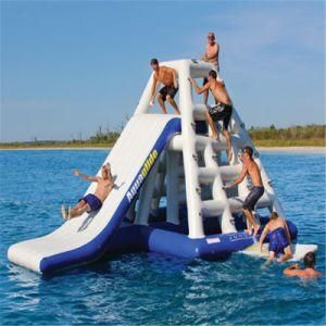 Heat Sealed Inflatable Climbing Water Tower with Slide Water Toy