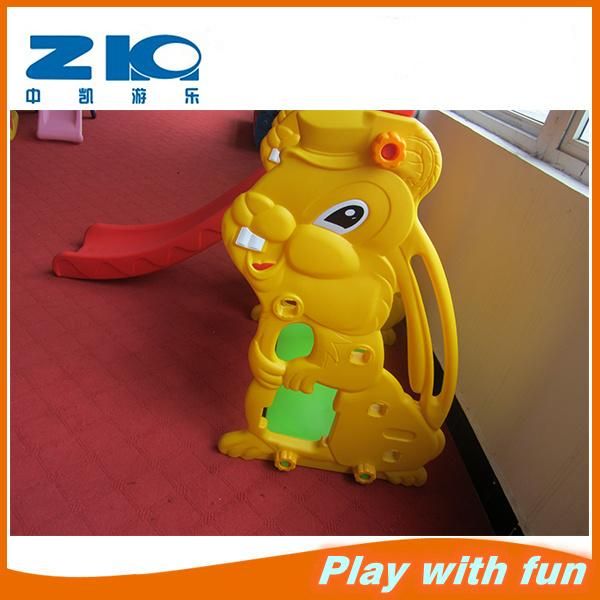 Rabbit Cheap Plastic Slide Children Playground for Kindergarten