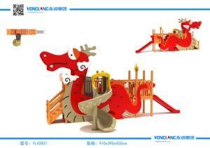 Outdoor Playground Cartoon Chinese Dragon Children Slide (YL42831)