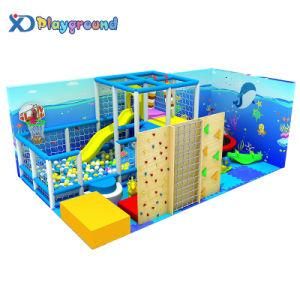 Small Amusement Park Mcdonalds Playground Equipment with Climbing Wall