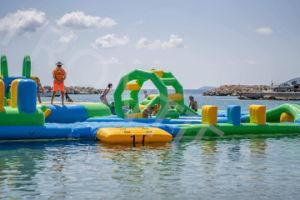 Community Bounce House Floating Inflatable Slide Inflatable Waterpark