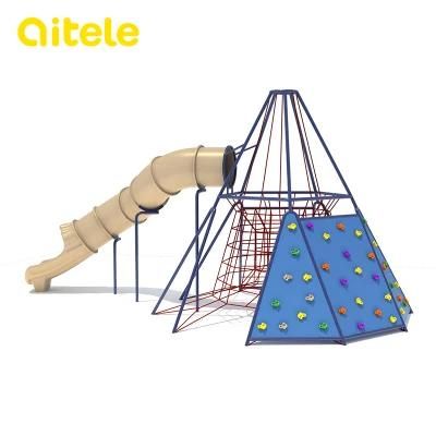 Net Climber with Tube From Qitele Outdoor Playground Equipment