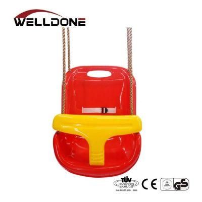 Children Indoor Playground Plastic Baby Swing Chair with Armrest