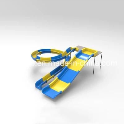 Fiberglass Family Fun Slide and Spiral Open Water Park Slide