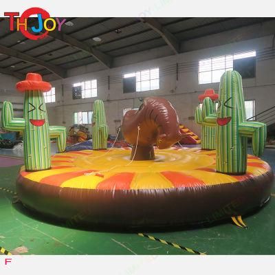 5m Inflatable Manual Rodeo Bull Rope Pull Rinding Bull Game for Kids and Adults