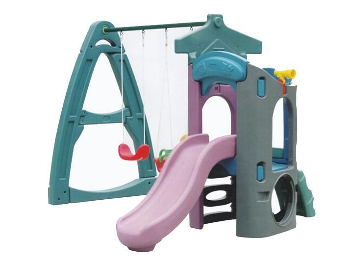 Outdoor Plastic Playhouse with Swing