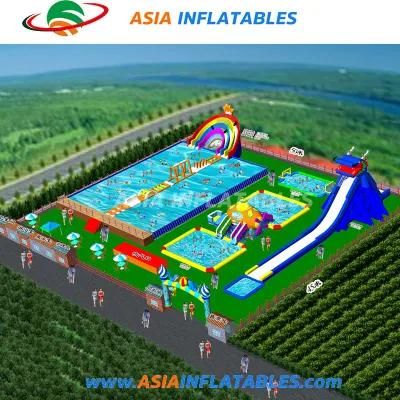 Hot-Sale Inflatable Water Amusement Park/ Inflatable Land Water Parks with Pool