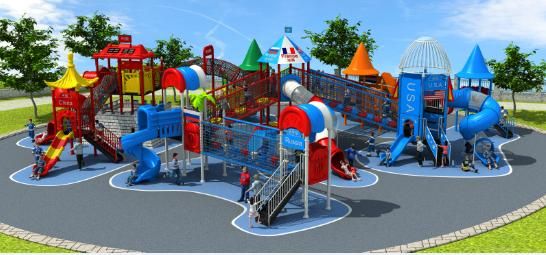 Children Kids Outdoor/Indoor Playground with TUV-GSCeEn 1176SGSOhsas18001ISO9001ISO14001 Certificate Dream of Pleasure Island