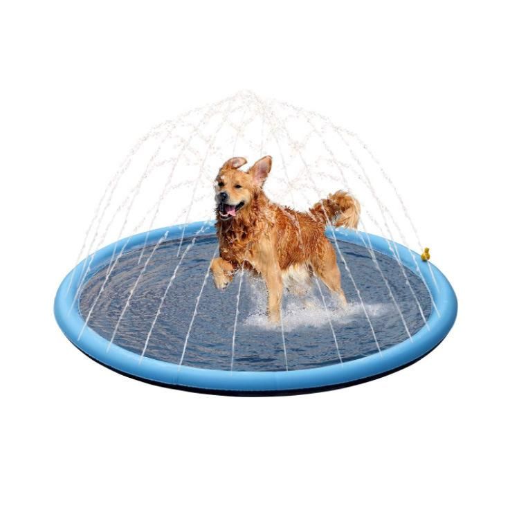 Amazon Inflatable Pet Water Sprinkler Play Toy Mat Dog Bath Splash Pad