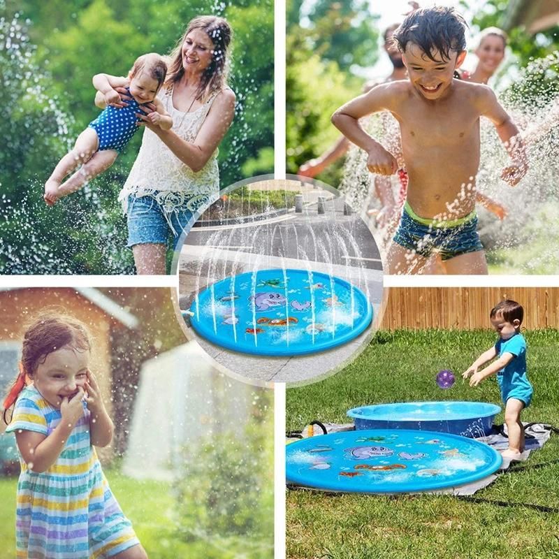 Wholesale Custom 170cm Summer Outdoor Play Water Games Kids Inflatable Splash Sprinkler Pad