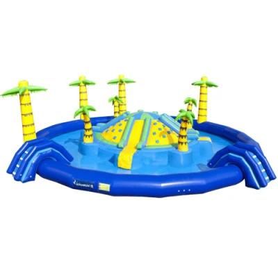Giant Land Inflatable Water Play Equipment Park Inflatable Pool Waterpark Slide for Kids Adults