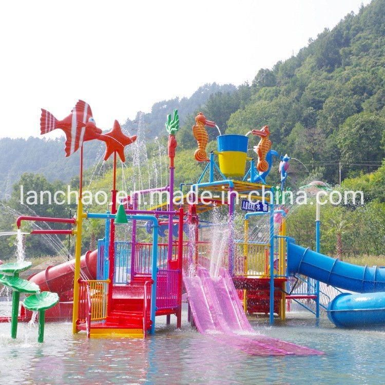 Fiberglass Kids Water Slide Aqua Park Playground