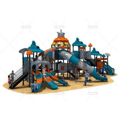 Children Space Staition Game Outdoor Playground Equipment for Sale Climbing Structure with Escape Tube