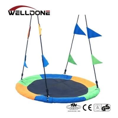 Foldable Saucer Round Mat Platform Tree Swing for Children