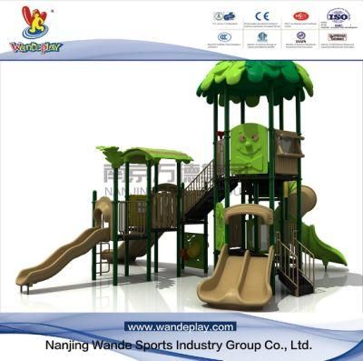 Outdoor Tree House Playground for Youth with Slide
