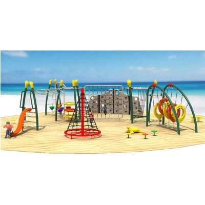 Plastic Backyard Climbing Wall Structure Outdoor Playground Children Slide Jungle Gym for Kids