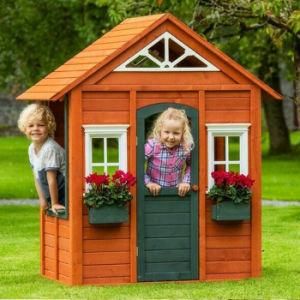 Outdoor Playhouse Wooden Playsets Kids Outdoor Playhouse with Slide Wood Outdoor Playhouse Wooden