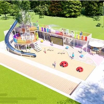 Outdoor Stainless Steel Slide Climbing Combination Park Scenic Playground Equipment