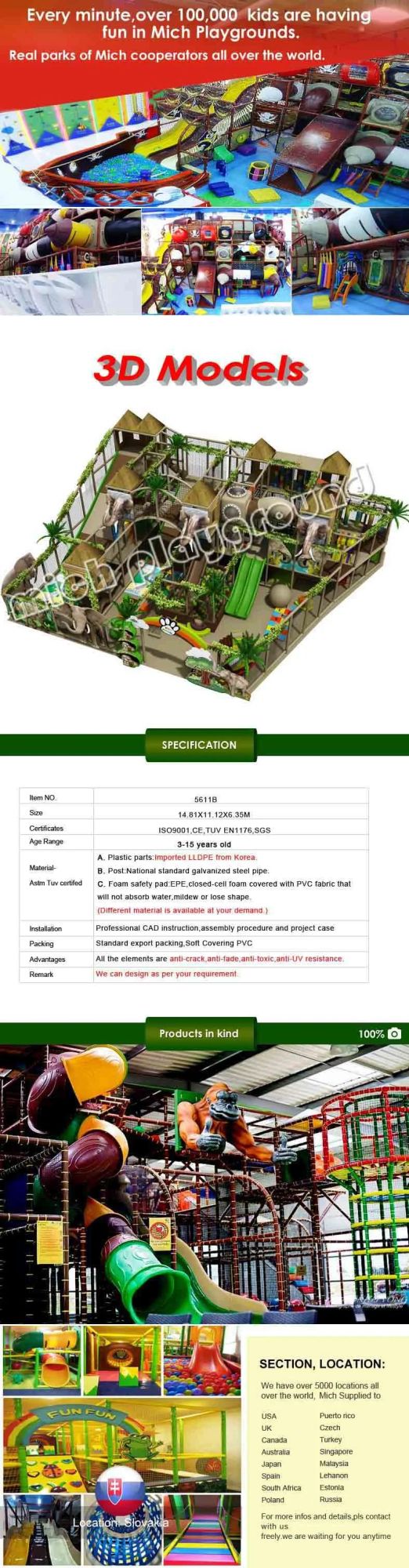Dreamland Preschool Child Dinosaur Indoor Soft Playground Equipment