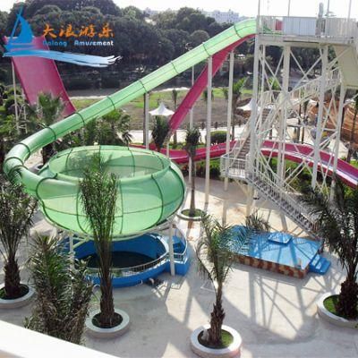 Adults Fiberglass Horn Water Slide Aqua Park Super Bowl Slide