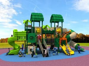 Plastic Material and Outdoor Playground Type Kids Play Equipment Slides (HD16-034A)