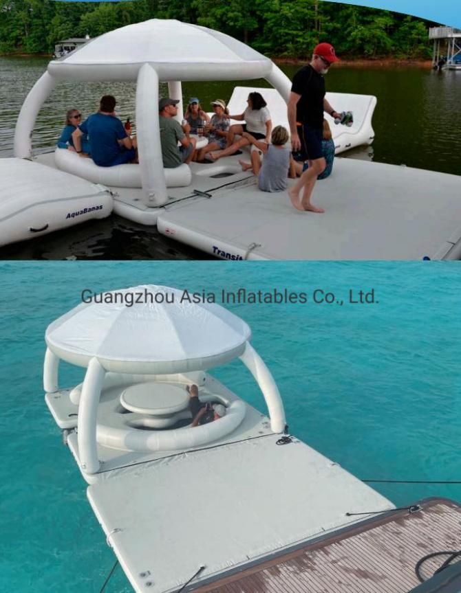 Inflatable Floating Island Platform Bar Inflatable Floating Dock
