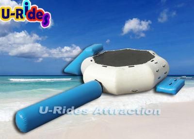 Inflatable Water Trampoline with Slide and Log