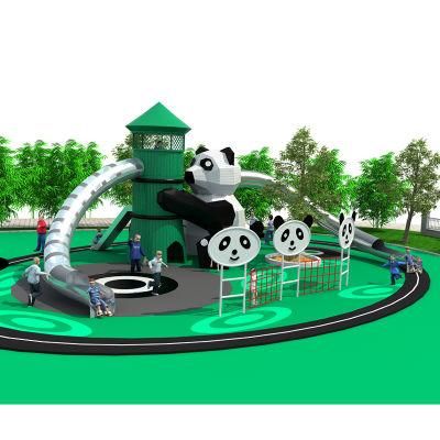 Panda Series Children Outdoor Amusement Park Large Combination Slide Equipment