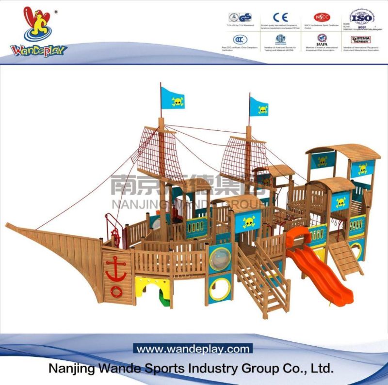 Amusement Park Slide Playground Equipment Sale Playground Wood Corsair Boat
