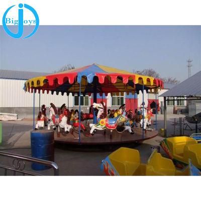 Kids Ride Attraction Park Equipment Electric Merry Go Round Carousel