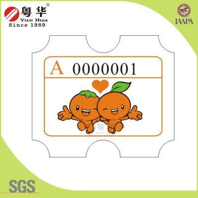 Ticket for Operated Redemption Game Machine