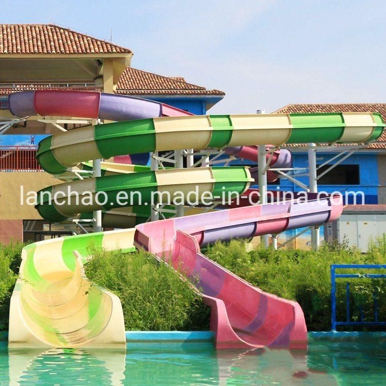 Swimming Pool Amusement Park Fiberglass Thrilling Water Slide