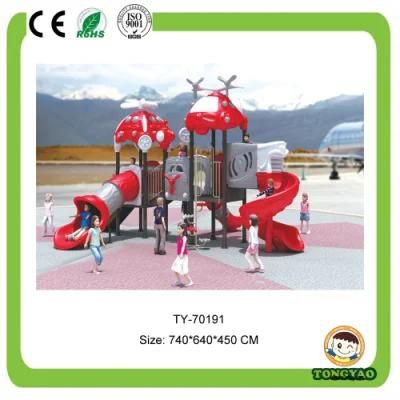 Ceapproved Plastic Steel Tube Slide Outdoor Playground (TY-70191)