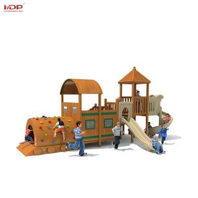 Color Optional Large Wooden Slides Children Outdoor Playground Equipment