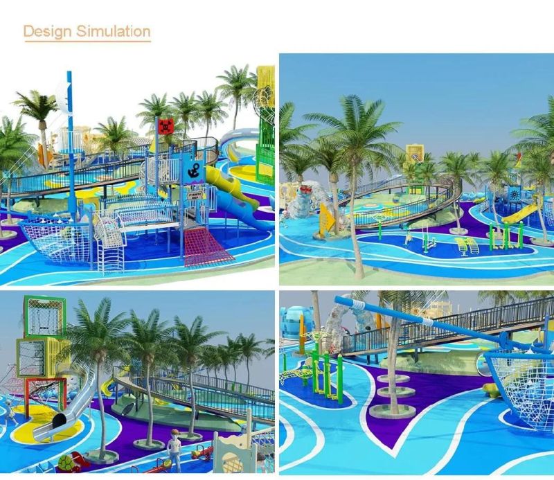 Commercial Kids Outdoor Theme Playground Water Aqua Park Projects