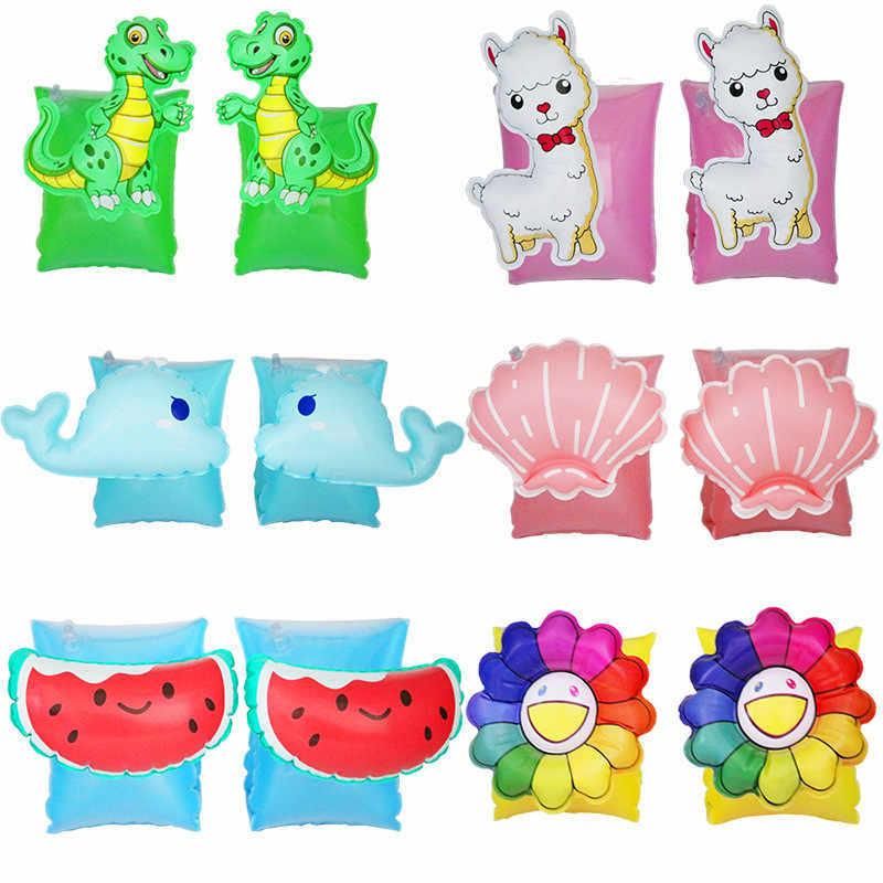 Baby Swimming Ring Arm Circle Pool Float Inflatable Swimming Safety Training Watermelon Whale Dinosaur Pool Party Toys