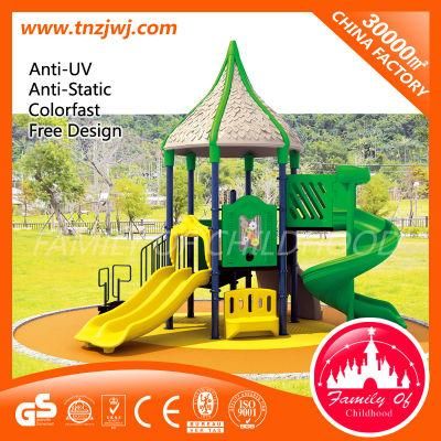 Natural Outdoor Commercial Kids Playground Plastic Slides