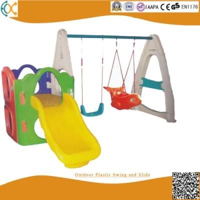 Outdoor Plastic Swing and Slide