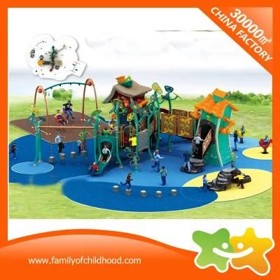 Crooked House Outdoor Amusement Park Plastic Tube Slide with Swing