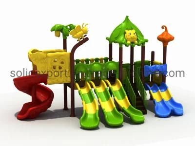 En1176 Certificated Environmental Material Community Kids Outdoor Plastic Playground Slide