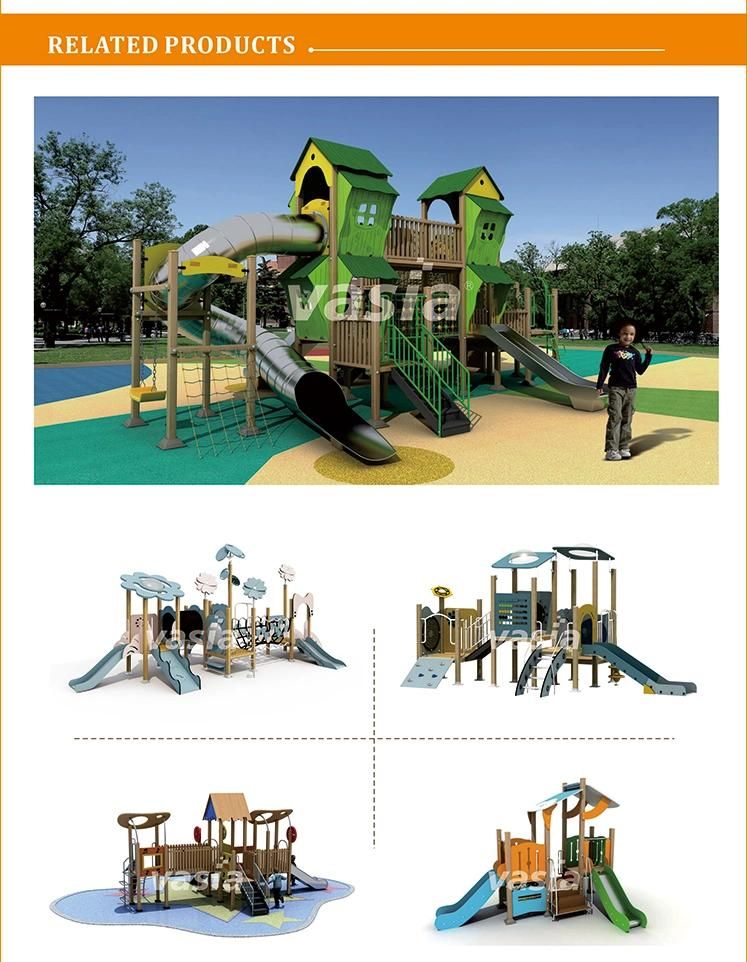 Amusement Park Popular Outdoor Children Wood Plastic Playground
