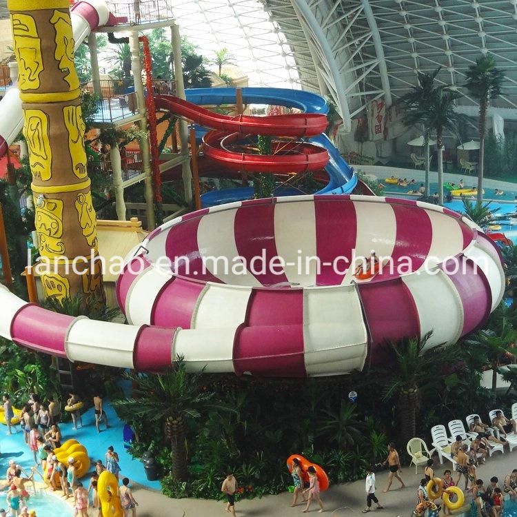 Water Slide Tube Fiberglass Park Equipment for Adult