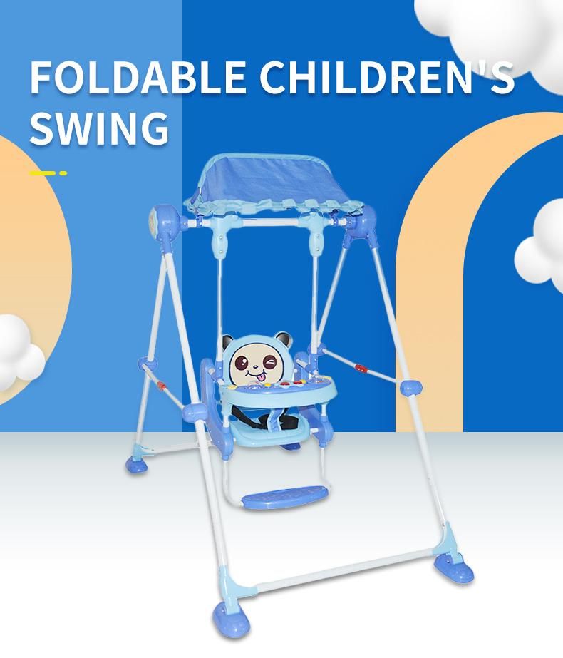 Blm 2021 New Children′s Swing Wholesale Manufacturers for Straight Folding Children′s Swing with Music Box