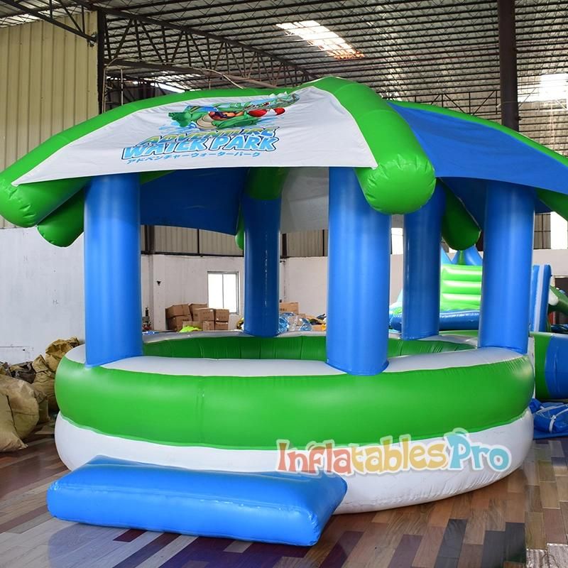 Huge Inflatable Lake Splash Island Water Slide Toy