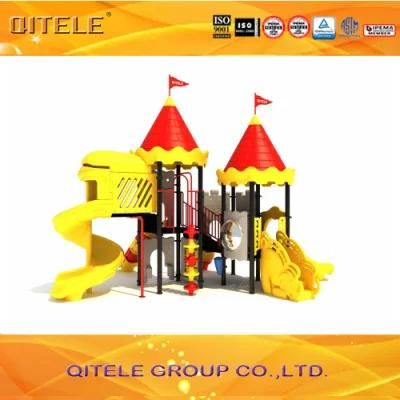 2016 New Castle Series Outdoor Playground Equipment with spiral Slide