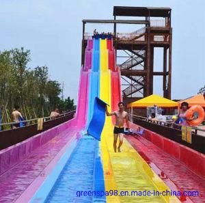 12m High 4-Lane Rainbow Slide for Water Park (WS-085)